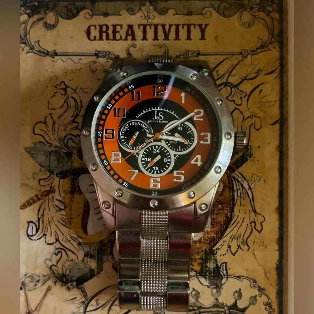RARE Joshua & Sons chronograph watch